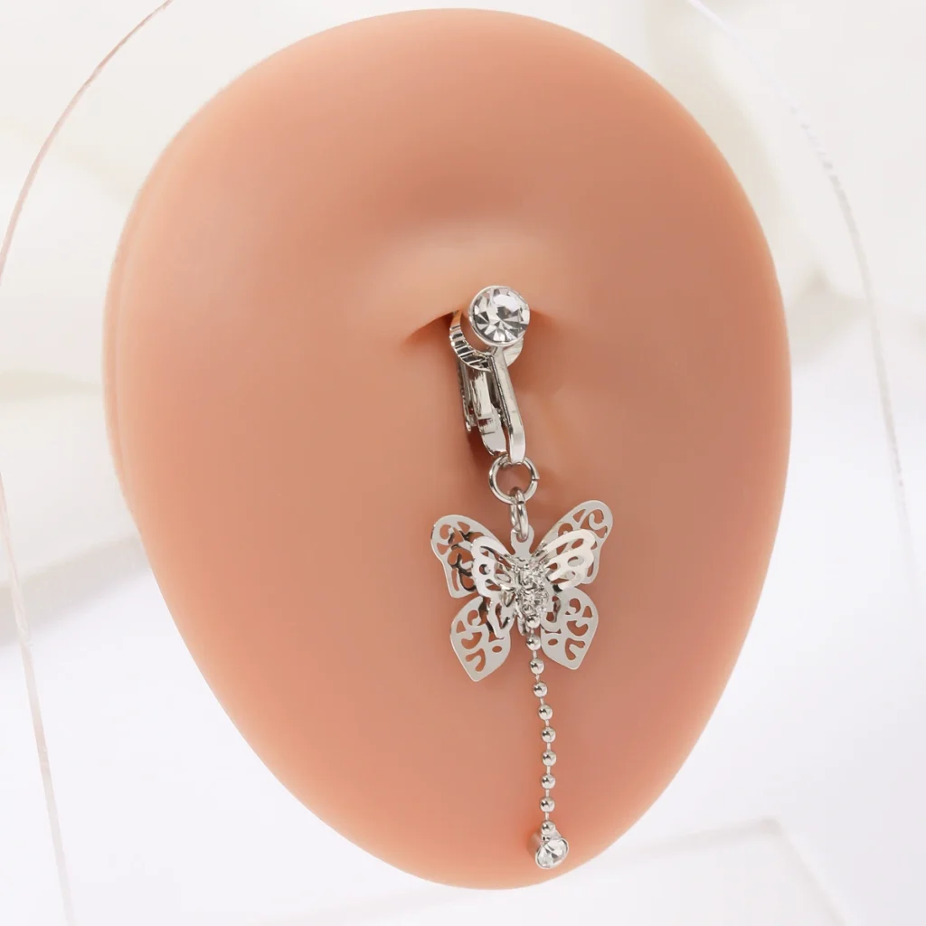 Office Chic Long Butterfly Cz Designer Cz
