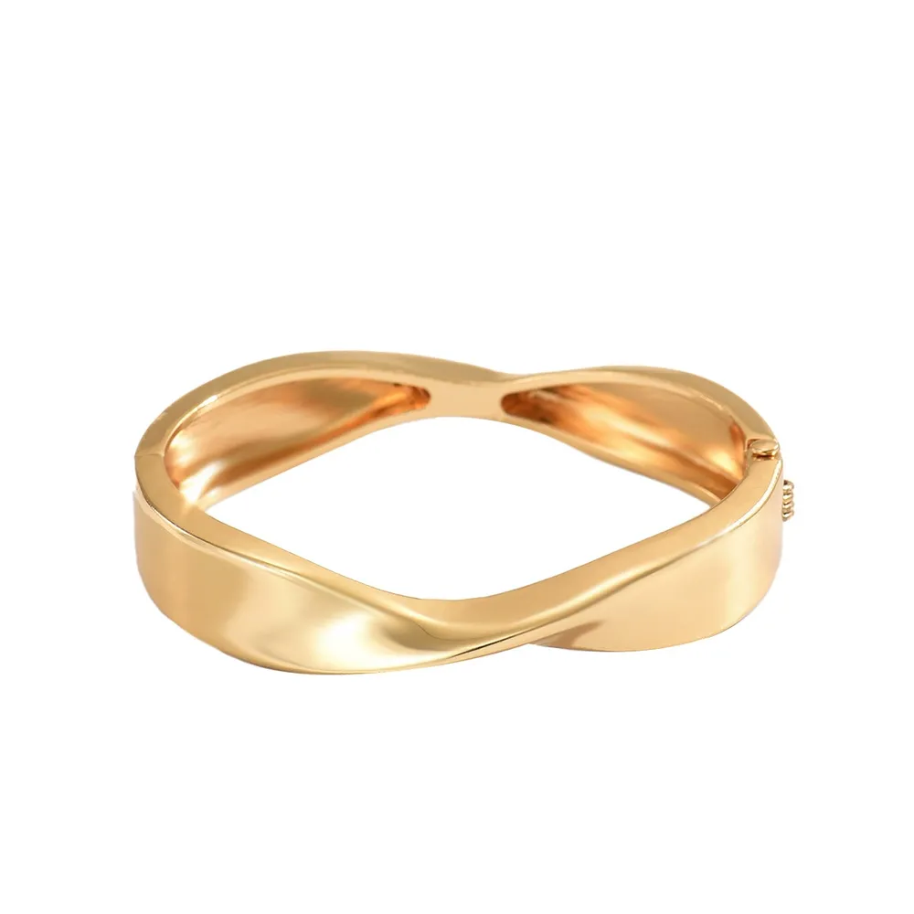 Fashion Women'S Bangle Geometric Designer Polished Gold Bangle Elegant + - Image 5