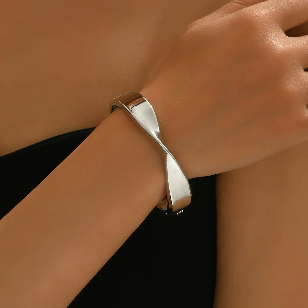 Fashion Women'S Bangle Geometric Designer Polished Gold Bangle Elegant + - Image 6