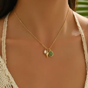 Geometric Vintage European Women'S Necklace Designer Inlaid Long Choker Round