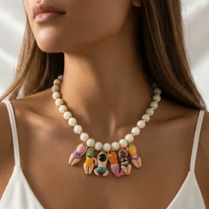 European Jewelry Beaded Necklace Elegant Choker Necklace