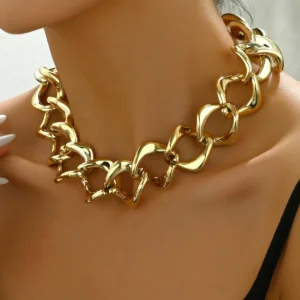 Office Chic American Women'S Choker 18K Gold Plated Long Necklace Designer Jewelry Ccb