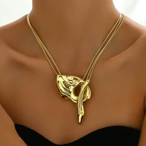 European Women'S Necklace Geometric Ot Long Choker