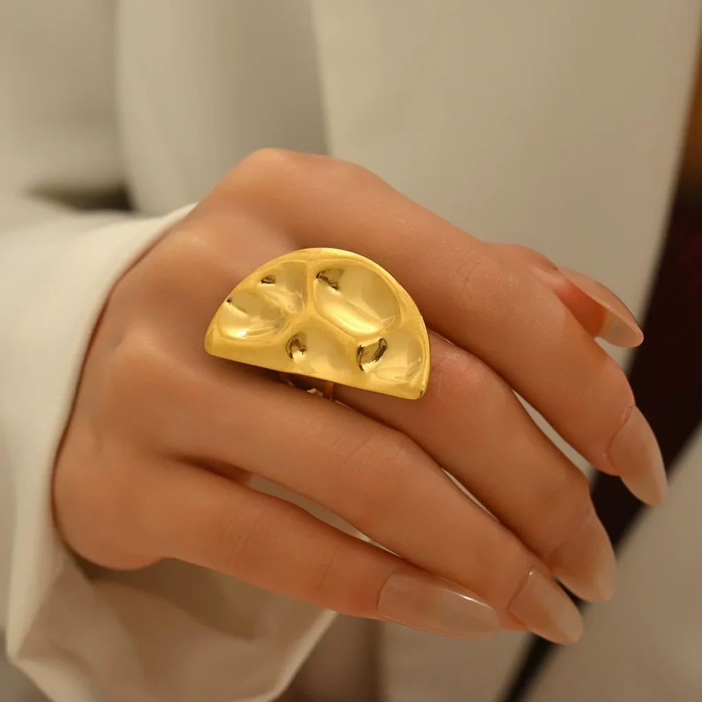 Temu European Women'S Jewelry Geometric Open Ring Luxury Ring