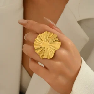 Geometric Women'S Jewelry Designer Polished Open Ring