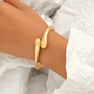 European Women'S Bangle Luxury Polished Designer Open Bangle Elegant Bracelet European Elegant