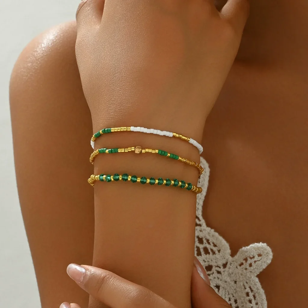 Fashion Minimalist Women'S Multi-Layer Bracelet Beaded Designer Bracelet Handmade Crystal Designer