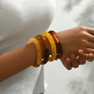 Geometric Office Chic Bangle Set Multi-Layer Bracelet Elegant Bracelet Handwoven