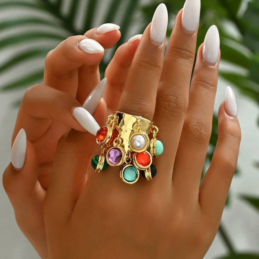 Minimalist European Designer Luxury Women'S Open Adjustable Ring Plain Band Index Ring