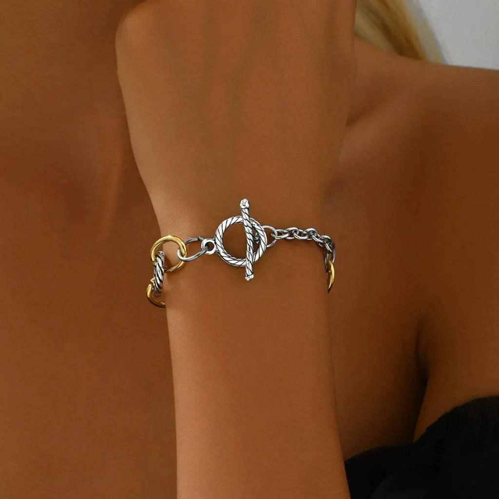 Geometric European Women'S Vintage Bracelet Minimalist Designer Multi-Layer Bangle Bracelet