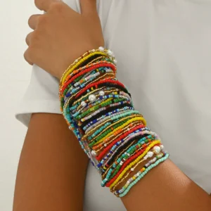 Geometric European Women'S Bracelet Set Designer Woven Multi-Layer Bracelet Woven Designer