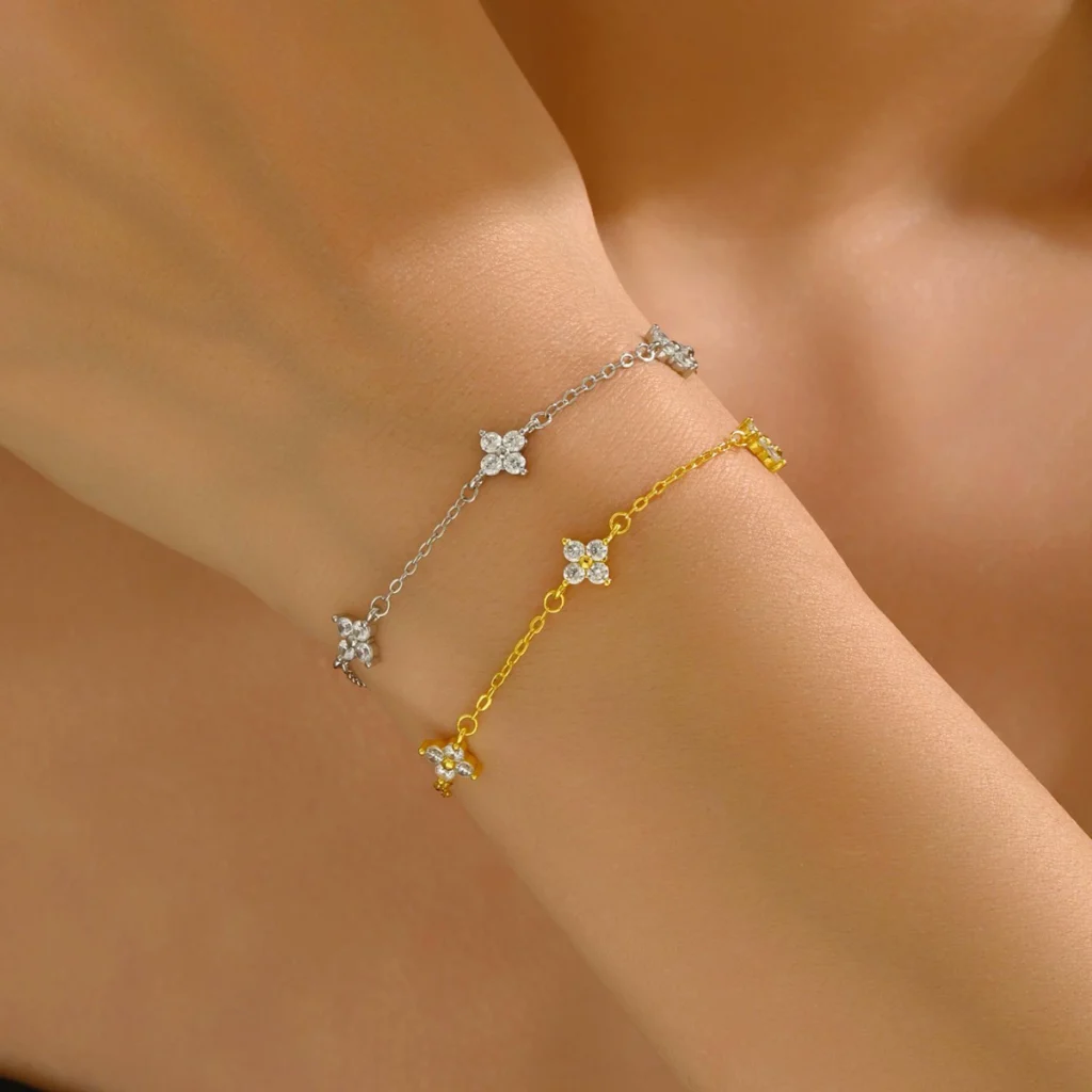 European Women'S Bracelet Geometric Cz Bangle Elegant Cz Elegant