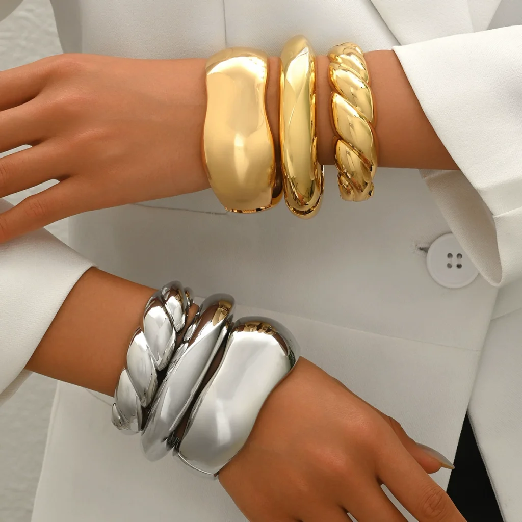 Vintage Fashion Women'S Luxury Bangle Polished Twisted Bangle Elegant Fashion Elegant