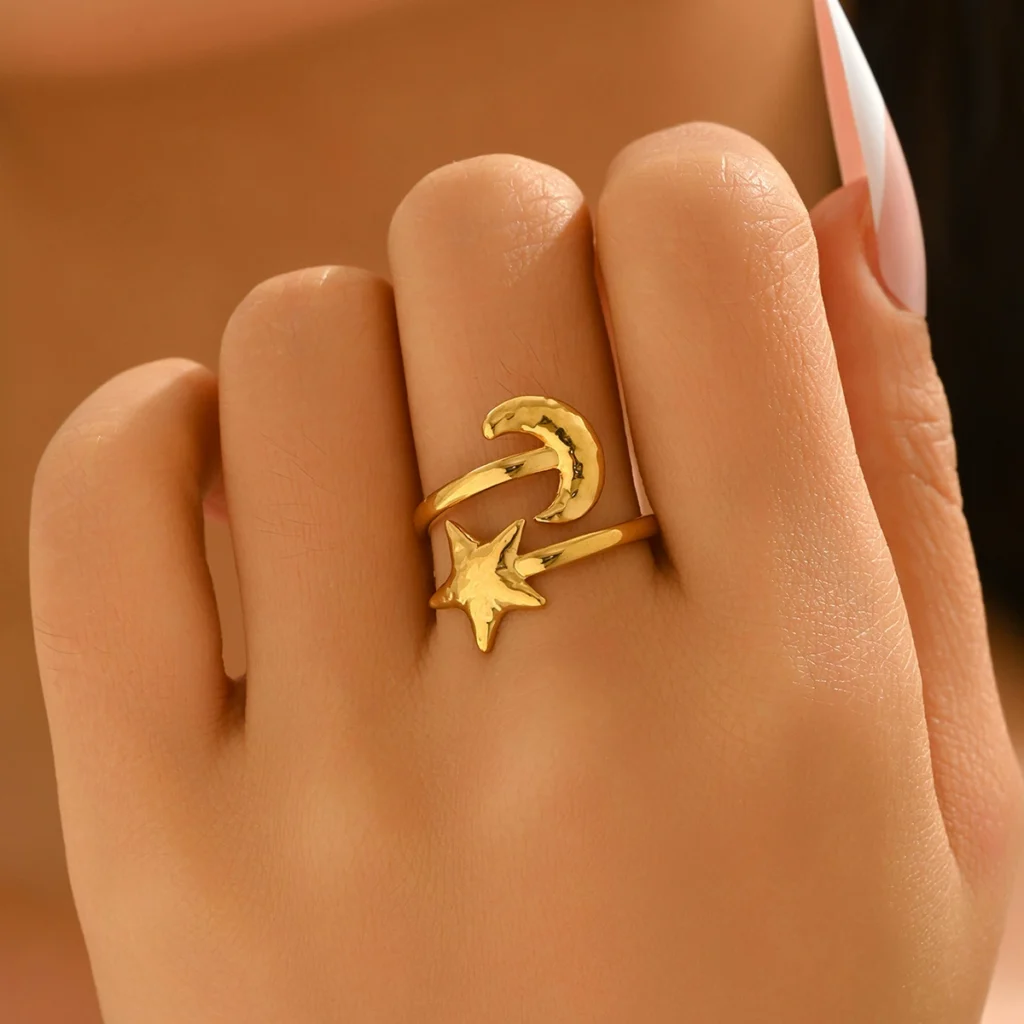 European Jewelry Gold Open Ring