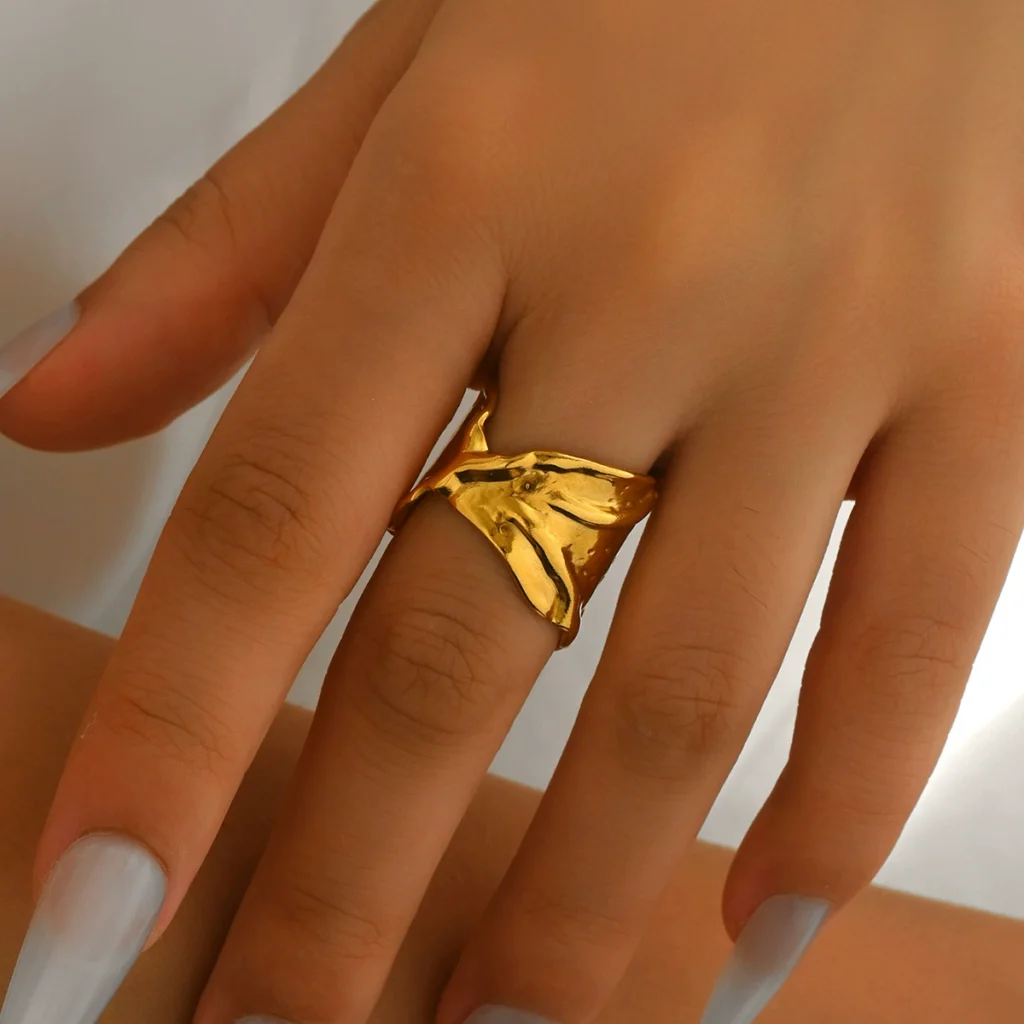 Vintage European Geometric Women'S Ring Twisted Elegant Open Ring Index Ring