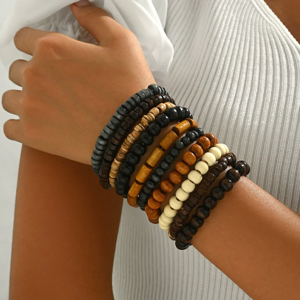 Minimalist Vintage European Bracelet Set Multi-Layer Designer Bracelet Geometric Bracelet Handmade Minimalist Designer