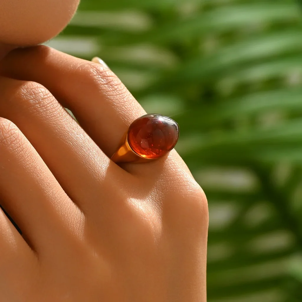 European Women'S Ring Inlaid Designer Elegant Adjustable Ring Plain Band