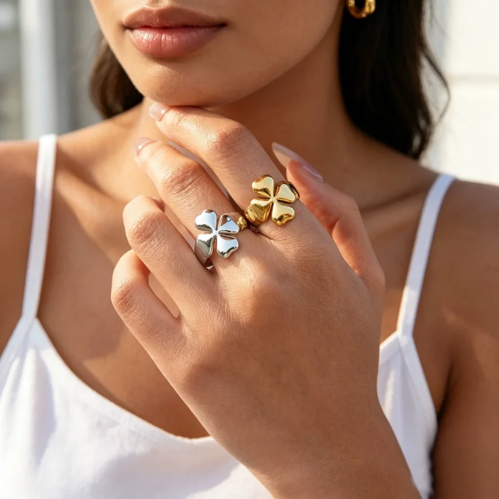 European Women'S Ring Elegant Open Index Ring