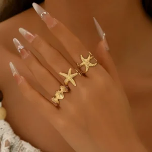 Vintage European Jewelry Open Ring 3 Ring