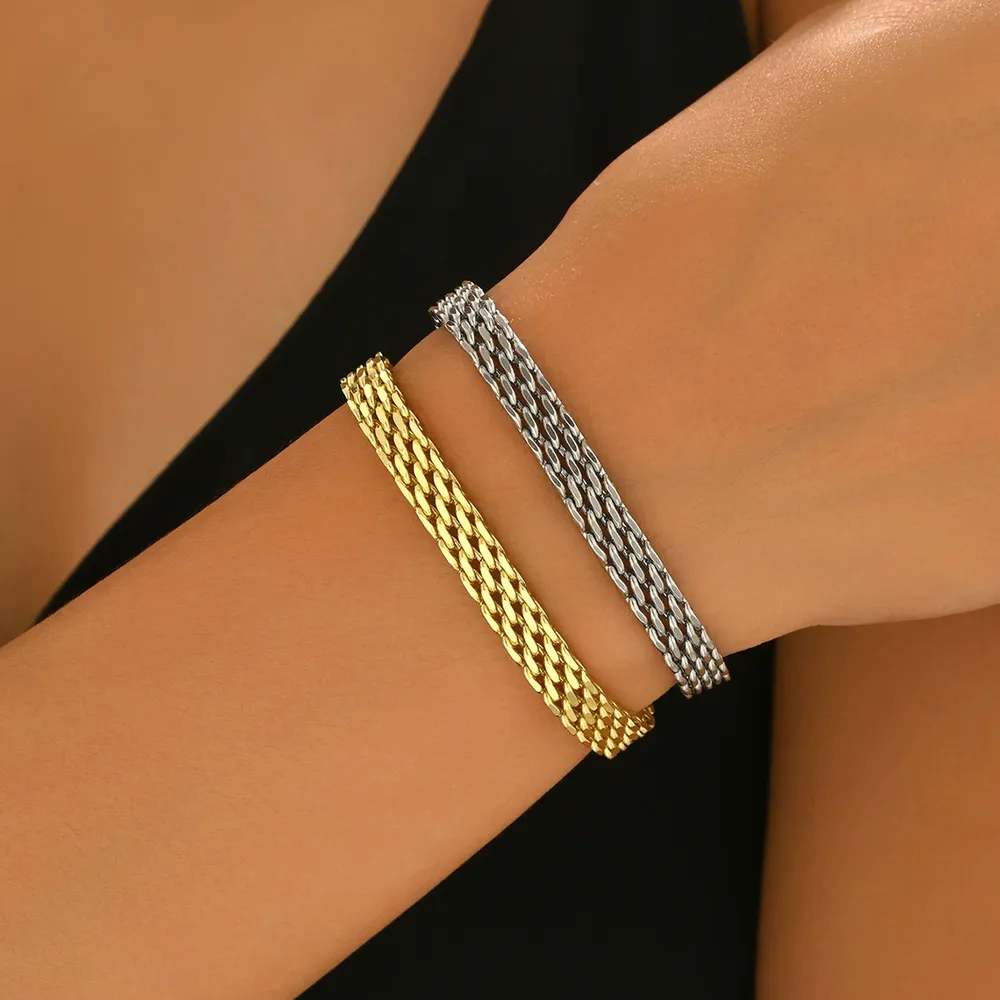 Vintage Fashion Women'S Bracelet Geometric Luxury Gold Chain Bangle Elegant