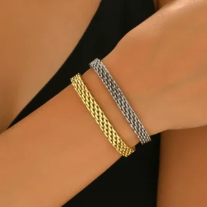 Vintage European Women'S Bracelet Geometric Luxury Gold Chain Bangle Elegant